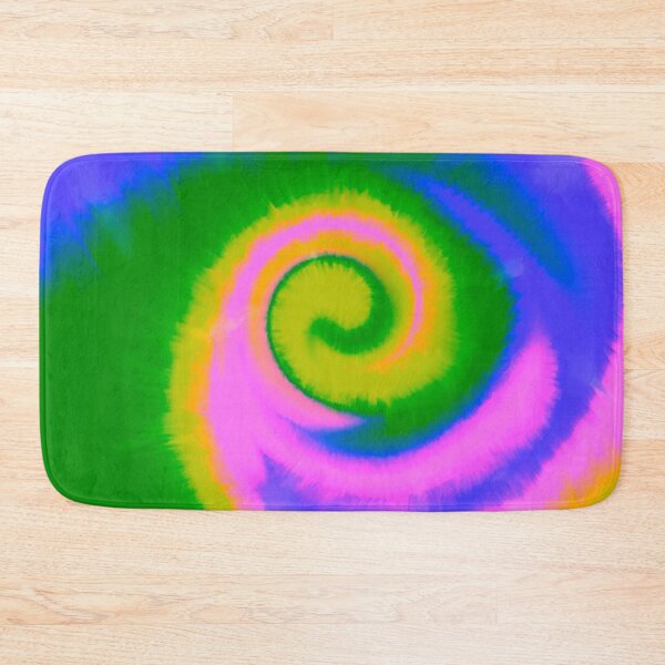 Artikelvorschau, Groovy Aesthetic Fuzzy Tie Dye Spiral Wave - Mehrfarbig - mit ästhetischem Neonpink entworfen und verkauft von Cosmic-Ferret.