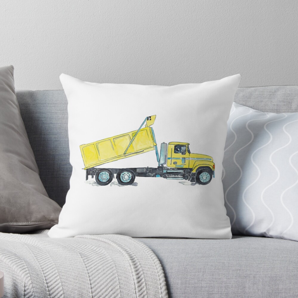 Dump Truck Kid's Pillow - Tiny Toes Design