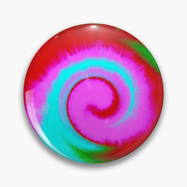 Item preview, Groovy Aesthetic Fuzzy Tie Dye Spiral Wave - Multicolored Indie- with Red and Cyan designed and sold by Cosmic-Ferret.