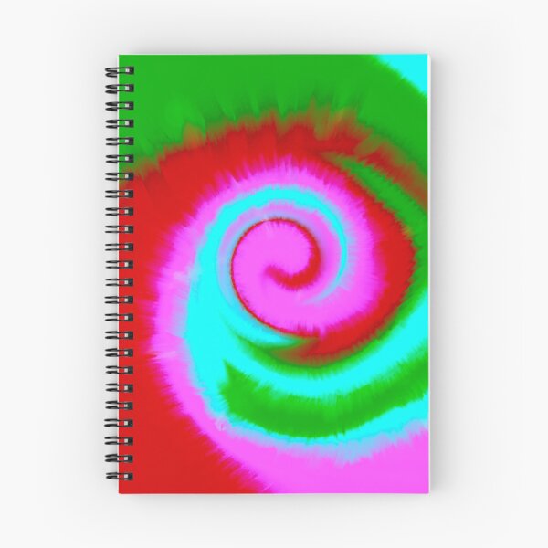 Item preview, Groovy Aesthetic Fuzzy Tie Dye Spiral Wave - Multicolored Indie- with Red and Cyan designed and sold by Cosmic-Ferret.
