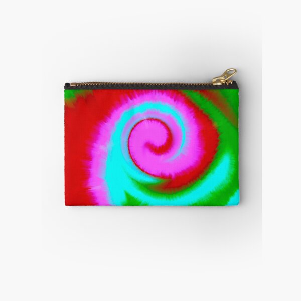 Item preview, Groovy Aesthetic Fuzzy Tie Dye Spiral Wave - Multicolored Indie- with Red and Cyan designed and sold by Cosmic-Ferret.