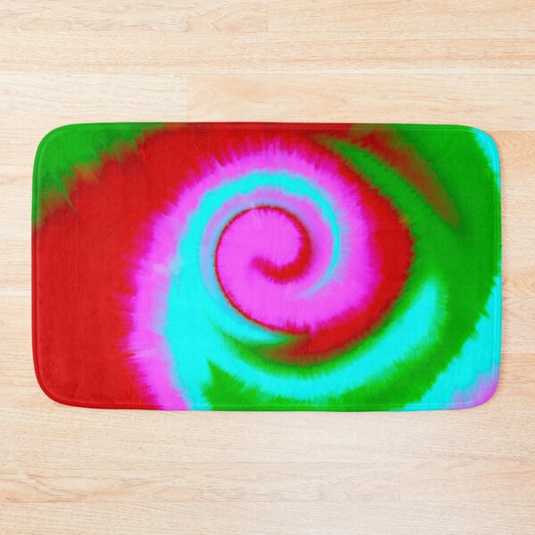 Artikelvorschau, Groovy Aesthetic Fuzzy Tie Dye Spiral Wave - Mehrfarbig Indie- mit Rot und Cyan entworfen und verkauft von Cosmic-Ferret.