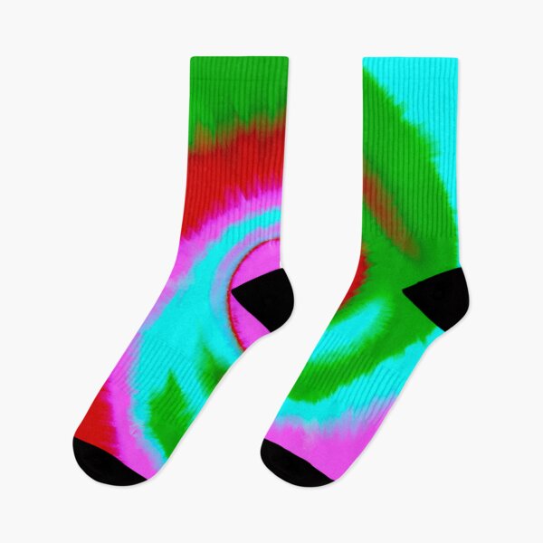 Item preview, Groovy Aesthetic Fuzzy Tie Dye Spiral Wave - Multicolored Indie- with Red and Cyan designed and sold by Cosmic-Ferret.