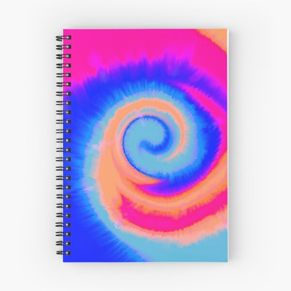 Item preview, Groovy Aesthetic Fuzzy Tie Dye Spiral Wave - Multicolored -  with Peach Orange designed and sold by Cosmic-Ferret.