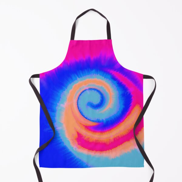 Item preview, Groovy Aesthetic Fuzzy Tie Dye Spiral Wave - Multicolored - with Peach Orange designed and sold by Cosmic-Ferret.