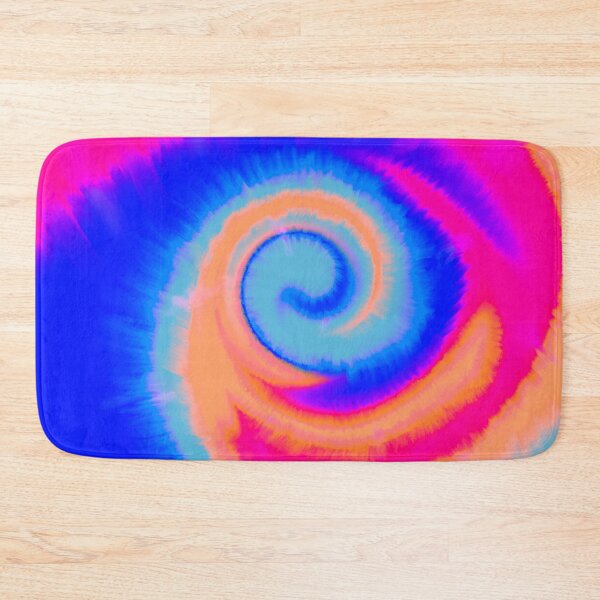 Artikelvorschau, Groovy Aesthetic Fuzzy Tie Dye Spiral Wave - Mehrfarbig - mit Pfirsichorange entworfen und verkauft von Cosmic-Ferret.