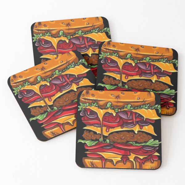 Item preview, Burger Time (black background) designed and sold by ZODSTER.