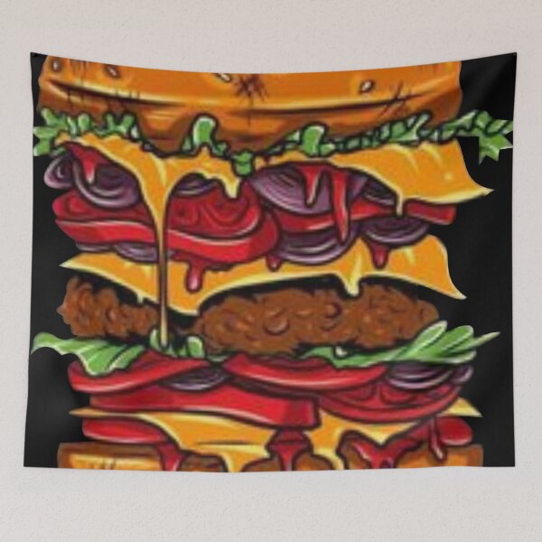 Item preview, Burger Time (black background) designed and sold by ZODSTER.