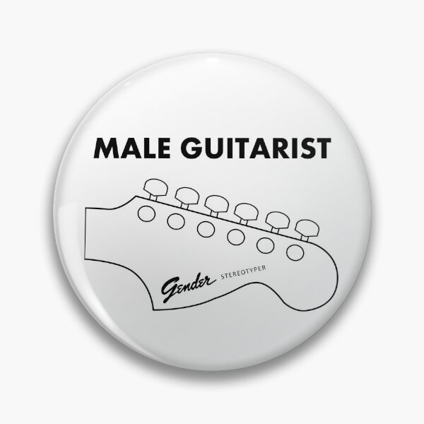 Item preview, Male Guitarist "Gender Stereotyper" Fender Headstock designed and sold by Aesthete by Kate.