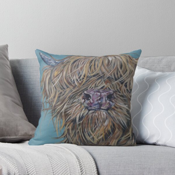 Item preview, Chummy McGummy. Highland hairy cow, Heilan Scottish coo art by award-winning UK artist Sam Fenner designed and sold by SamFennerArt.