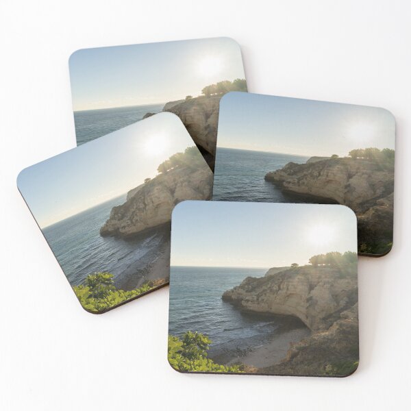 Item preview, Algarvian Gold Coast Sunset - Praia do Paraíso Beach at Carvoeiro Portugal designed and sold by Georgia Mizuleva.