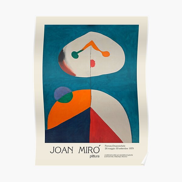 Joan Miro. Exhibition poster for Orsanmichele Church and Museum in Florence, 1979. Poster