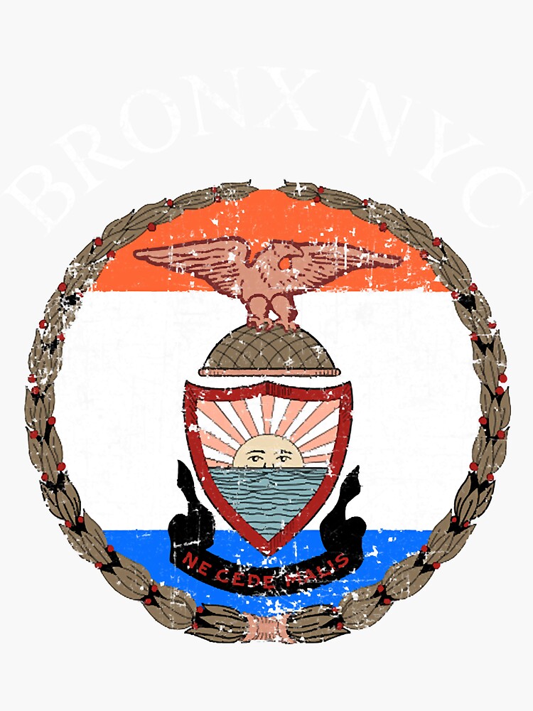 "Seal of Bronx New York flag symbol logo emblem decal gift " Sticker