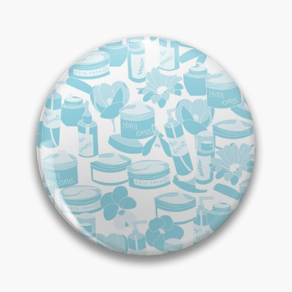 Item preview, Skin care and flowers seamless sky blue pattern design designed and sold by SlothMagic.