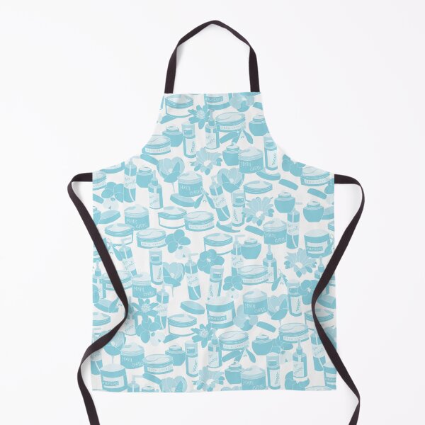 Item preview, Skin care and flowers seamless sky blue pattern design designed and sold by SlothMagic.