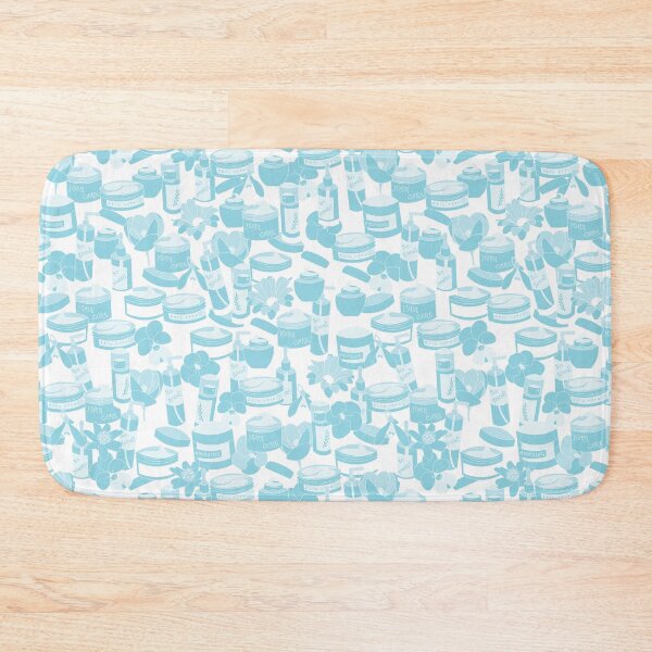 Item preview, Skin care and flowers seamless sky blue pattern design designed and sold by SlothMagic.