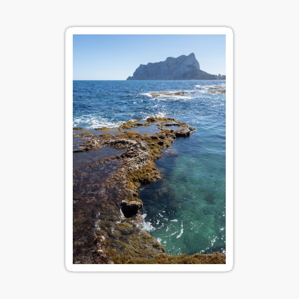 Clear water and the Peñón de Ifach in Calpe Sticker