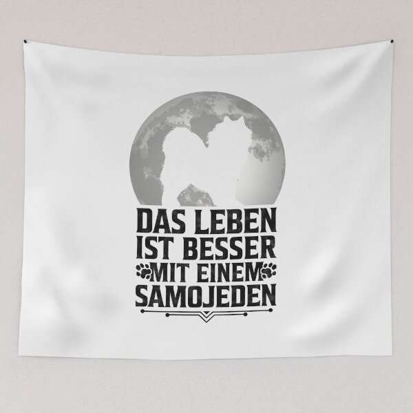 Item preview, Life is better with Samoyed sled dog saying designed and sold by madgrfx.