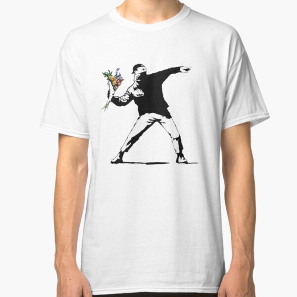 Banksy Flowers Classic T-Shirt