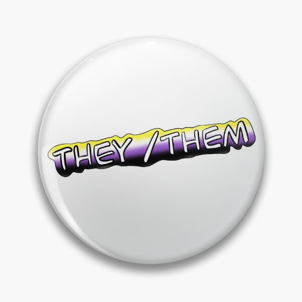 Item preview, They/them pronouns  designed and sold by faolansforge.