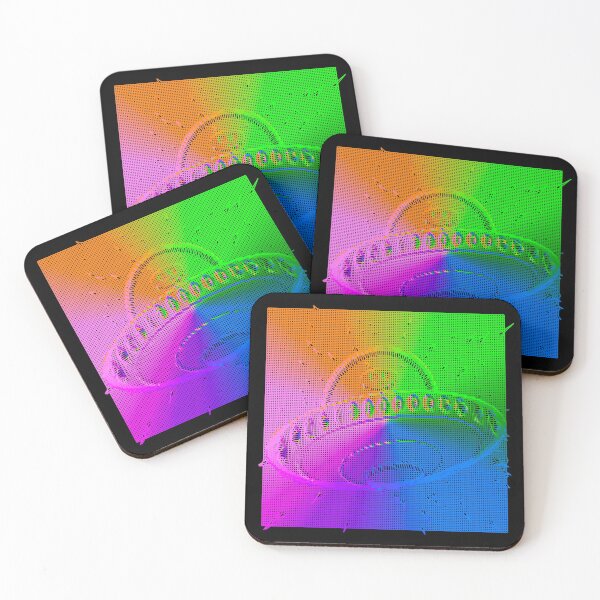 Item preview, Aesthetic Rainbow Alien and UFO Glitch - Rainbow Colors- Cartoon designed and sold by Cosmic-Ferret.