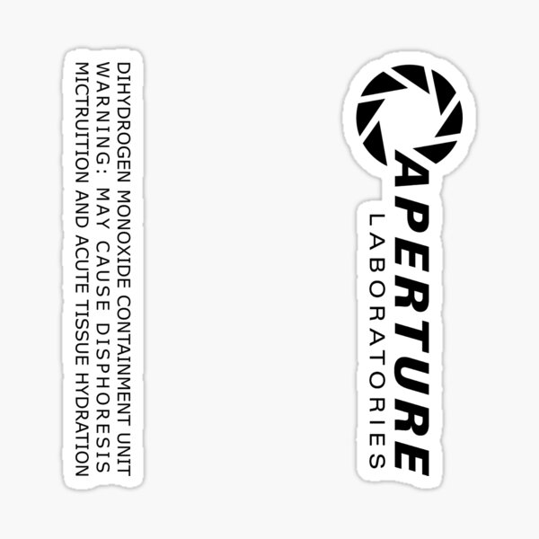 Aperture Laboratories Dihydrogen Monoxide Sticker