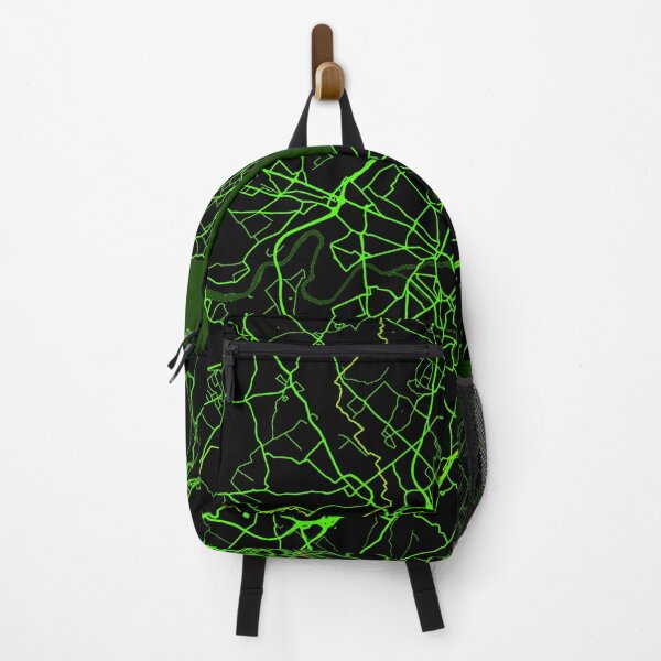 Item preview, Geneva City Map in Black and Neon Green, Yellow Text designed and sold by EzbieArt.