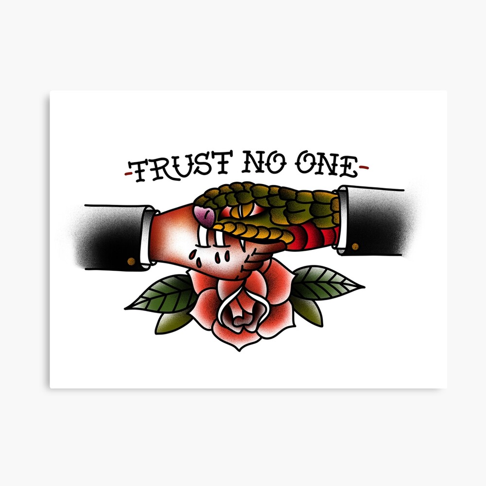 Amazon.com: Trust No One - American Traditional Tattoo PopSockets Standard  PopGrip : Cell Phones & Accessories