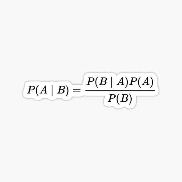 Item preview, bayes theorem of probability theory, math and science designed and sold by NoetherSym.