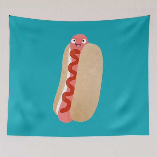 Item preview, Cute funny hot dog Weiner cartoon designed and sold by FrogFactory.