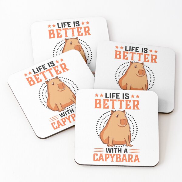 Item preview, Life is better with Capybara capybara saying designed and sold by madgrfx.