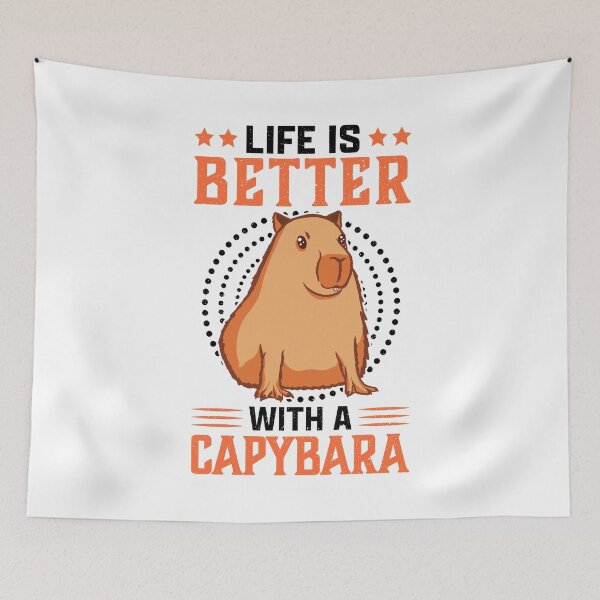 Item preview, Life is better with Capybara capybara saying designed and sold by madgrfx.