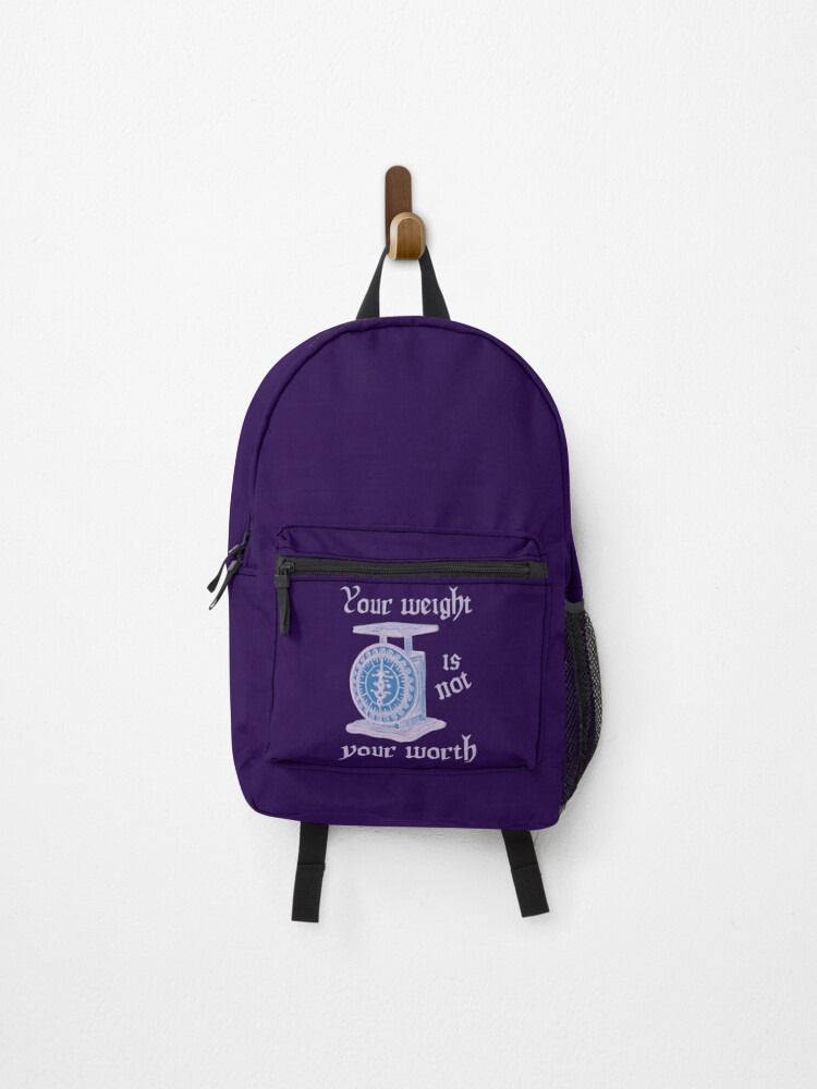 Thumbnail 1 of 3, Backpack, Your Weight Is Not Your Worth designed and sold by DesignsofNote.