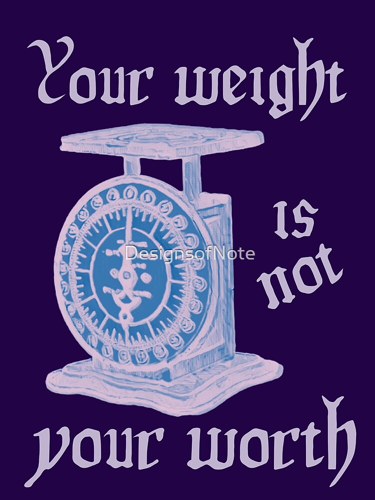 Thumbnail 3 of 3, Scarf, Your Weight Is Not Your Worth designed and sold by DesignsofNote.
