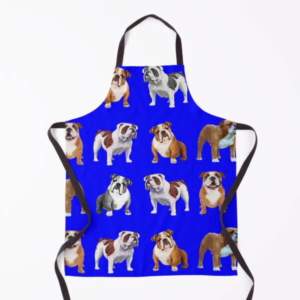 Item preview, bulldogs on blue background designed and sold by TerenceLacey.