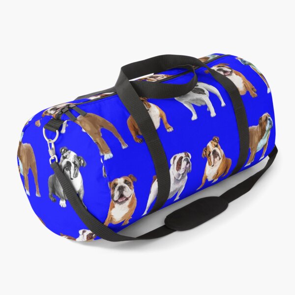 Item preview, bulldogs on blue background designed and sold by TerenceLacey.