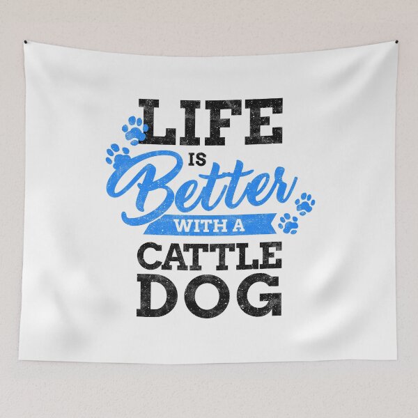 Item preview, Life with Australian Cattle Dog Sheepdog Saying designed and sold by madgrfx.