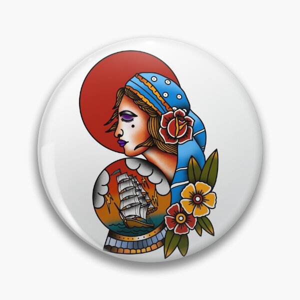 Item preview, Traditional Tattoo Style Gypsy Woman designed and sold by PaulAshcroft30.