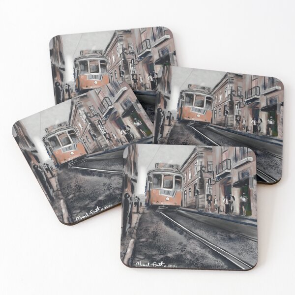 Item preview, City Trolly oil painting designed and sold by musclequeen.