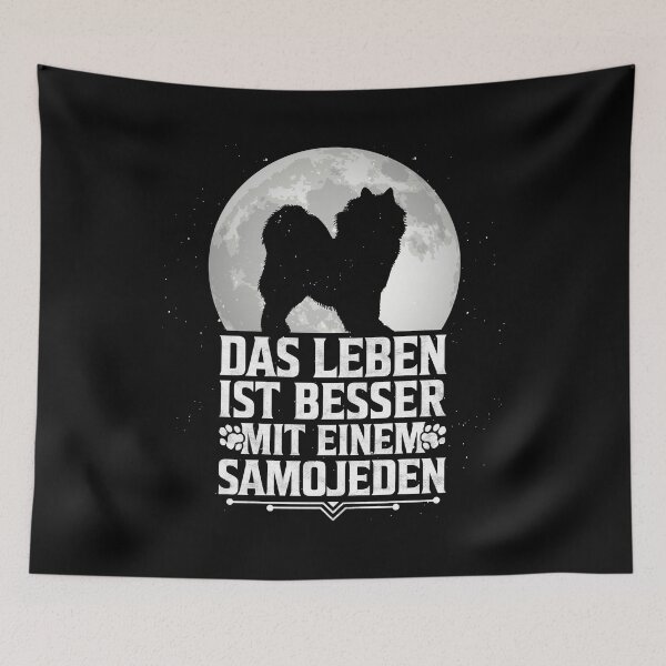 Item preview, Life is better with Samoyed sled dog saying designed and sold by madgrfx.
