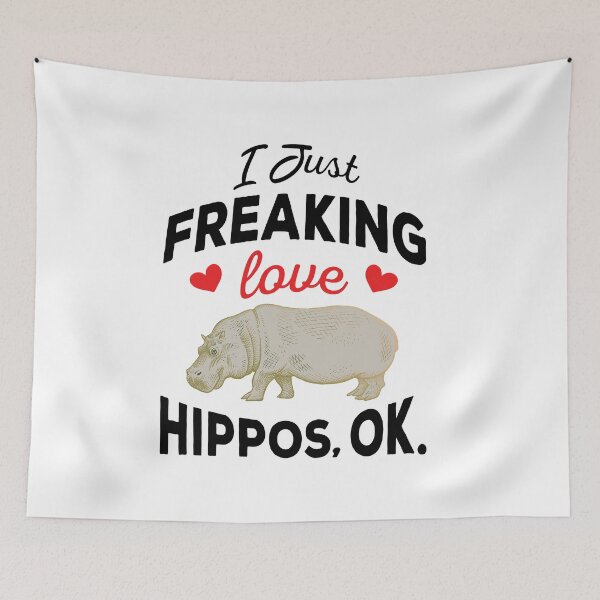 Item preview, I Just Freaking Love Hippos Ok - Hippos lover designed and sold by ReadyArt.