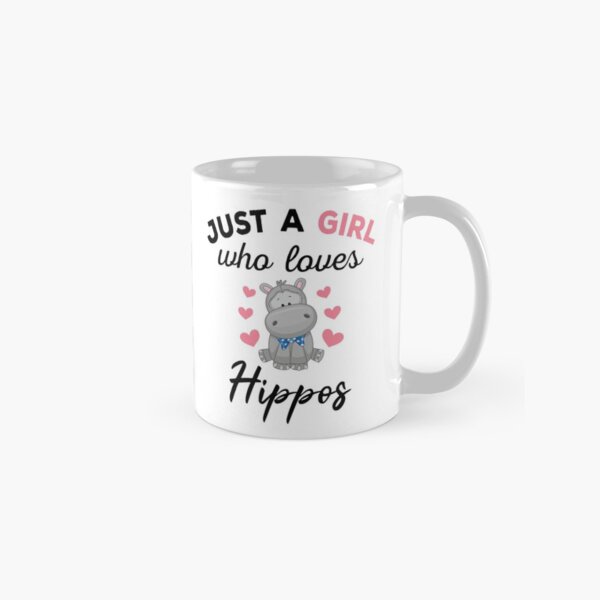 Aperçu de l'œuvre Juste une fille qui aime les hippopotames - Amoureuse des hippopotames mignonne et drôle créée et vendue par ReadyArt.