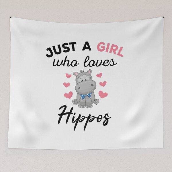 Item preview, Just A Girl Who Loves Hippos - Cute and Funny Hippos Lover designed and sold by ReadyArt.