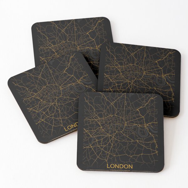Item preview,  London City Map in Black and Gold designed and sold by EzbieArt.