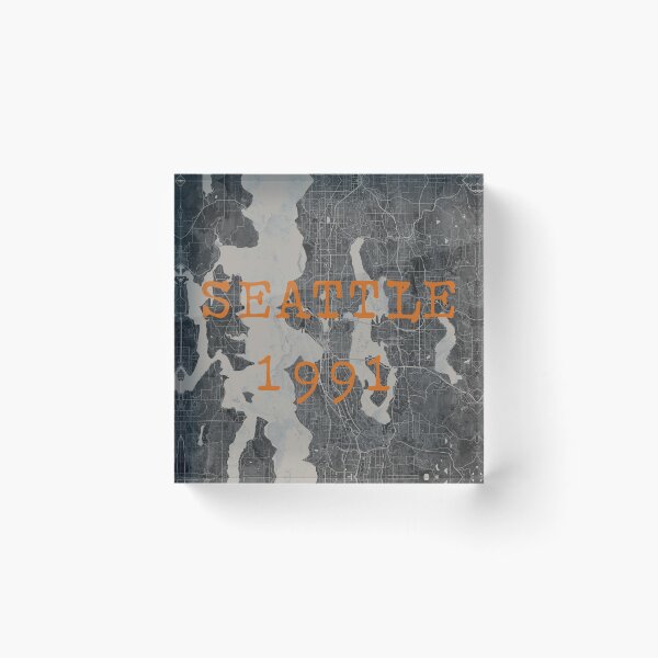 Item preview, Seattle 1991 gray and orange designed and sold by Interpret108.