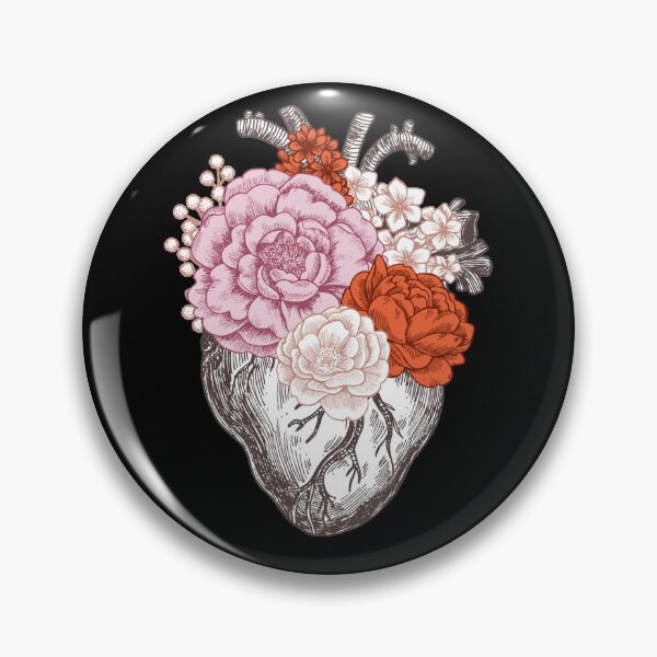 Item preview, Human Heart in Flowers Design Anatomy Cardiologist Design designed and sold by enjoytheshirt.