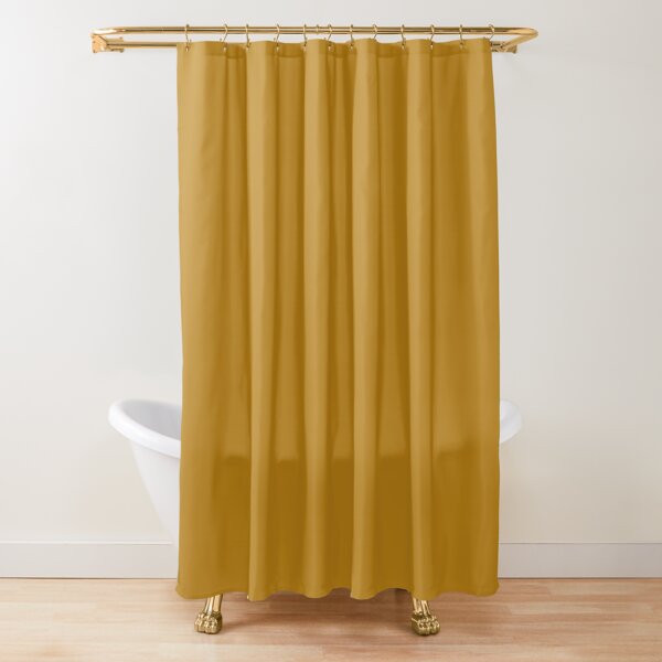 Solid color dark mustard brownish yellow Shower Curtain