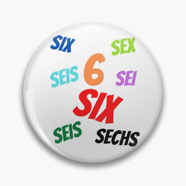 Item preview, The Number 6  in multiple languages designed and sold by ajtechdesigns.