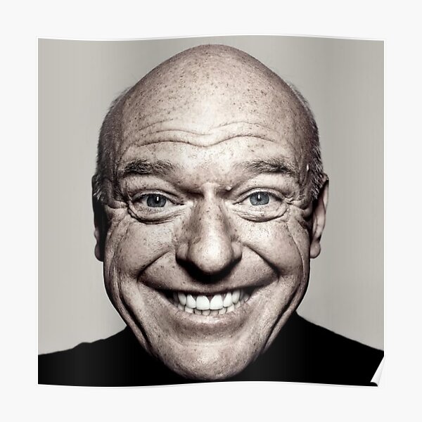 Hank schrader Dean norris Happy face" Poster for Sale by memelordKING |  Redbubble