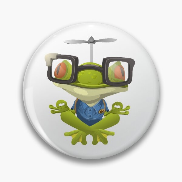 Item preview, frog meditating designed and sold by newstylemagri.